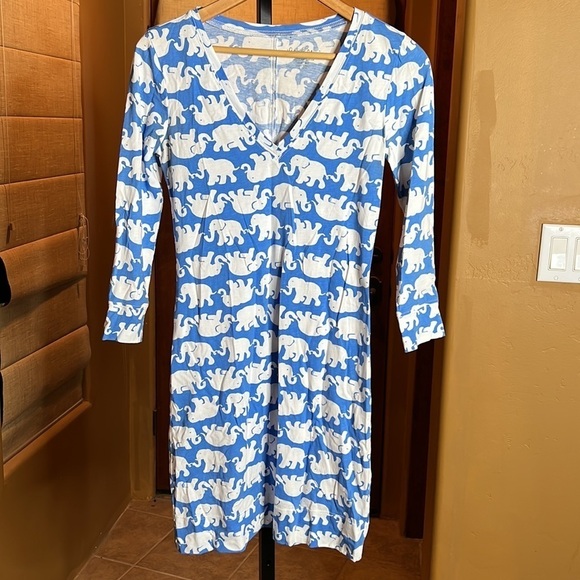 Lilly Pulitzer Bay Blue Tusk in Sun Middle Dress Size XXS - Picture 4 of 8